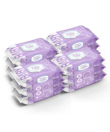 Nice 'n Clean Unscented Baby Wipes (672 Total Wipes) | Ideal for Sensitive Skin | Hypoallergenic, Plastic-Free, Plant-Based Wet Wipes | Made w/ 100% Purified Water