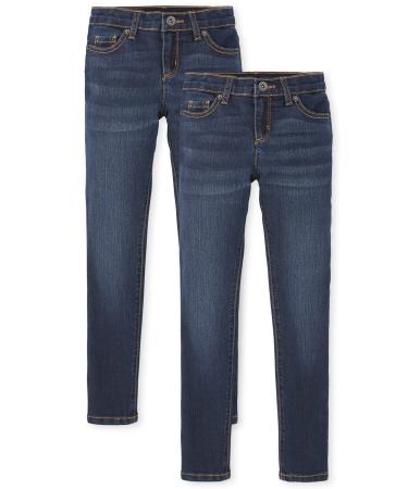 The Children's Place Boy's Stretch Straight Jeans 8 Petite Dk Twilightwash