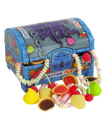 CAPTAIN PLAY | Retro candy treasure chest | Retro candy box with 400g nostalgic candy in individual packaging
