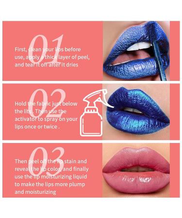 AWCCXMYM Peel Off Lip Stain Lip Tint Matte Lipstick Nude - Long Lasting Waterproof Lip Gloss 24hr Non Fade Makeup - Buy Online on SooperMarket.com