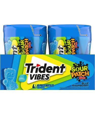 Trident Vibes SOUR PATCH KIDS Blue Raspberry Sugar Free Gum - 160 Pieces - Buy Online on SooperMarket.com