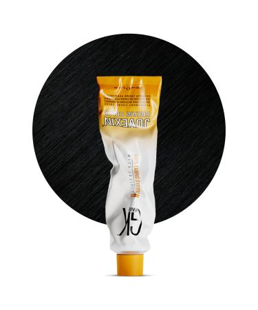GK HAIR Global Keratin Permanent Hair Cream Color with 87+ Shades (3.4 Fl Oz/100ml) Nourishing & Cleansing Colors for Styling Long Lasting Natural Toner Naturals - 1 Black