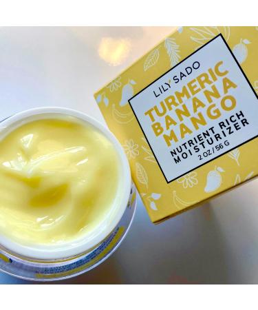 LILY SADO Turmeric Banana Mango Face Moisturizer - Vegan Anti-Aging Cream with Chamomile & Rosemary for Wrinkles - Nutritious Daily Facial Lotion - Buy Online on SooperMarket.com