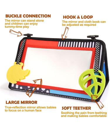 Shop Groboma Baby Mirror - Foldable Tummy Time Mirror with Teething Ring | Perfect Baby Toys & Gifts - Buy Online on SooperMarket.com