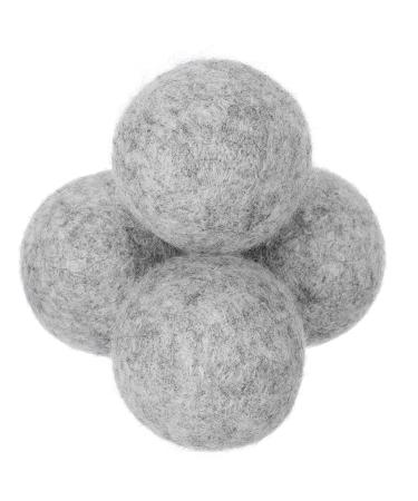 sourcing map 4 Pcs Wool Dryer Balls 1.6 Inches Wool Laundry Dryer Balls for Reducing Clothing Static and Wrinkles Light Grey 1.6" Light Grey