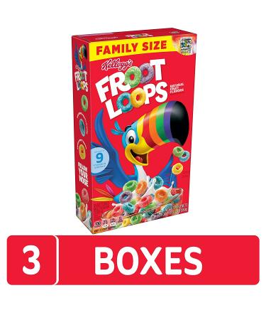 Kellogg's Froot Loops 4.79lb Case - Fruit Flavored Cereal with Vitamin C (3 Boxes) - Buy Online on SooperMarket.com