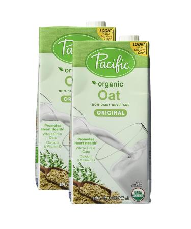 Pacific Natural Foods Organic Oat Beverage, Original, 32 Ounce Box, Pack of 2