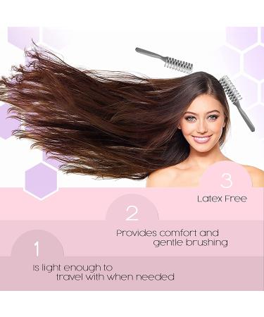 Dukal Pack of 12 Gray Plastic Hairbrushes - 8 Inch Gentle Brushing for Healthy Hair Maintenance - Convenient Rounded Bristles for Proper Hair Care - Buy Online on SooperMarket.com