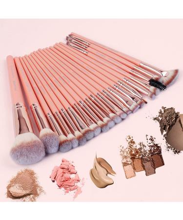 MAANGE 20Pcs Premium Synthetic Makeup Brush Set with Gift Box in Pink - Ideal for Foundation, Face Powder, Blush, and Concealers - Buy Online on SooperMarket.com