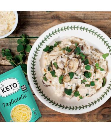 Keto Chef Free-from Konjac Tagliatelle - Vegan & Sugar Free Instant Pasta | Zero Carb Shirataki Made of Konjac Flour & Oat Fiber | Ready to Eat (270g) - Buy Online on SooperMarket.com
