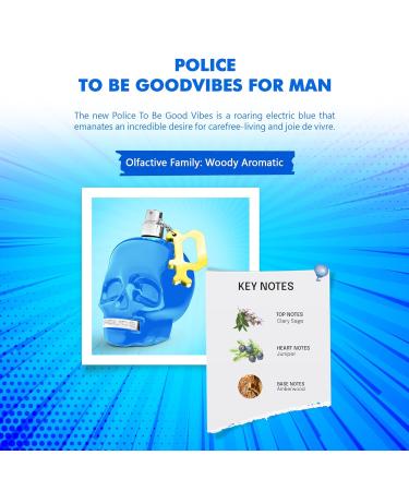 Police To Be Good Vibes for Men - 4.2 oz EDT Spray - Buy Online on SooperMarket.com