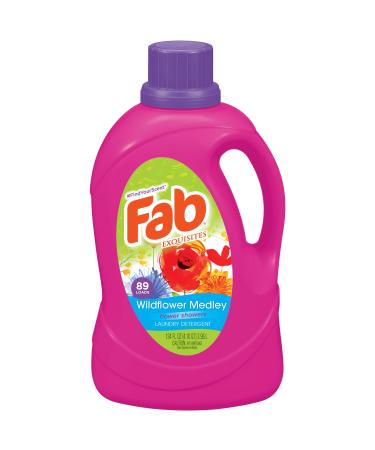 Fab Wild Flower Medley Liquid Laundry Detergent (134 oz)