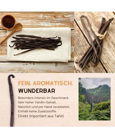 Premium Tahitian Vanilla Pods - 5 Whole Pieces (10.5g) for Baking & Cooking | JUST VANILLA - Buy Online on SooperMarket.com