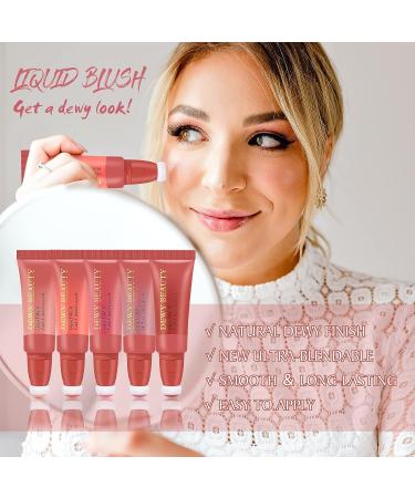 LSxia Liquid Blush Makeup Wand - Cream Blush with Cushion Applicator | Cheeks Tint for Natural Glow | Dewy Finish, Weightless & Long-wearing | #101 SEDUCTIVE-Nude Pink - Buy Online on SooperMarket.com