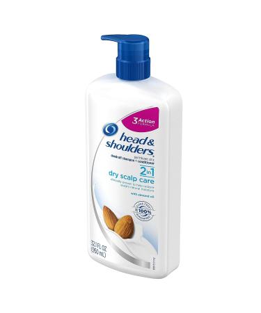 Head and Shoulders Dry Scalp Care with Almond Oil 2-in-1 Anti-Dandruff Shampoo + Conditioner 32.1 fl oz - Paraben Free - Buy Online on SooperMarket.com