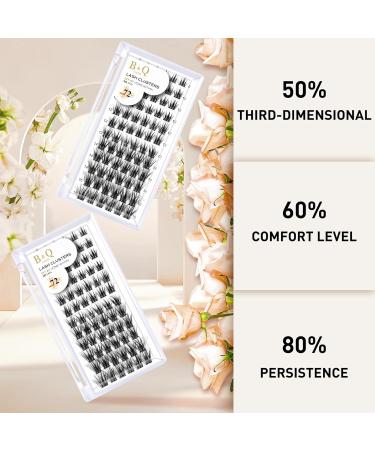 D-14mm B20 Cluster Lashes - 72 Natural D Curl Individual Lash Clusters for DIY Extensions | Soft Fluffy Eyelash Clusters for a Beautiful Look - Buy Online on SooperMarket.com