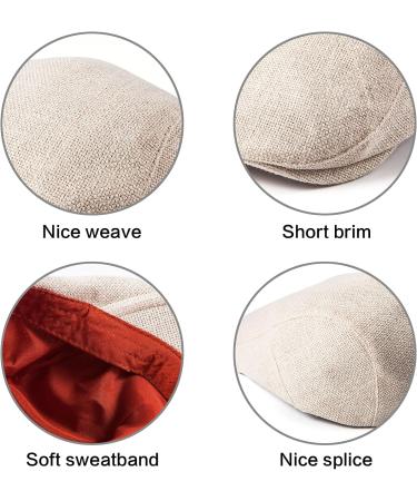 LADYBRO 2Pack Unisex Flat Cap Newsboy Hats for Men Women - Black+Beige Cotton Polyester - Buy Online on SooperMarket.com