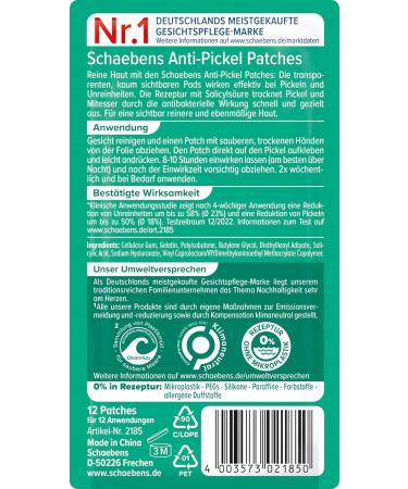 Schaebens Pure Skin Anti-Pimple Patches with Salicylic Acid - Fast Relief for Impure Skin | International Shipping Available - Buy Online on SooperMarket.com