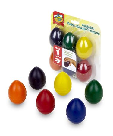 Crayola My First Crayola Palm-Grip Crayons Art Tools 6 Count Designed for Toddlers