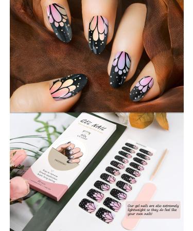 Kalolary Gel Nail Polish Strips Semi Cured Nail Gel Art Sticker Waterproof Full Nail Wraps Decal Sets with Nail File and Stick for Women Girls Nail Art Decor (UV/LED Lamp Required) (14) - Buy Online on SooperMarket.com