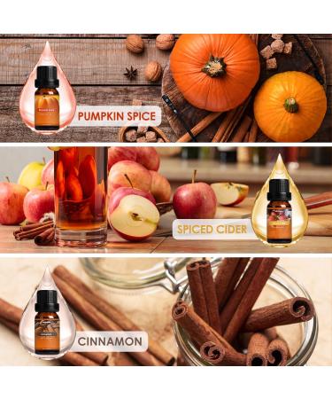 ARVIDSSON Fall Essential Oils Set Autumn Fragrance Oil for Diffusers Candle Making Pumpkin Spice Cinnamon Spiced Cider Autumn Wreath Pine Snickerdoodle Fall Scented Oils for Home - Buy Online on SooperMarket.com