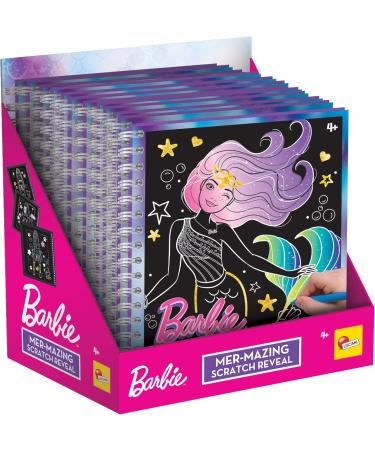 Lisciani Barbie Scratch Mermaid Sketchbook - Magical Coloring & Decorating Book for Girls 4+ | Creative Play with Multi-Colored Pages - Buy Online on SooperMarket.com