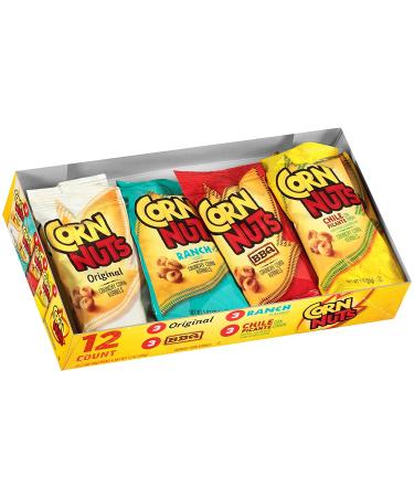 Corn Nuts Variety Pack - Original, Ranch, BBQ, Chile Picante con Limon - 12 Pack (1 oz Bags) - Buy Online on SooperMarket.com