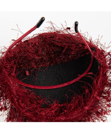 axy HRHU1 Fascinator Headband Hat with Bow Bridal Headpiece Beautiful Headband Women's Headband Hair Accessories (Red) - Buy Online on SooperMarket.com