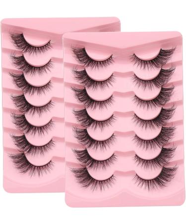 Fake Eyelashes 1 Pack/7 Pairs Fluffy Mink Lashes 3D Natural Look Wispy Eye Lashes Faulse Eyelashes Extension for Eye Makup Mink Lashes Lash Extension False Eyelashes Wispy Eye Lashes - Buy Online on SooperMarket.com