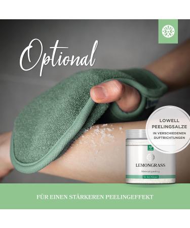 Lowell Exfoliating Peeling Gloves Set - 2 Body & Face Hammam Gloves Bonus Peeling Guide & Suction Cups - Green - Buy Online on SooperMarket.com