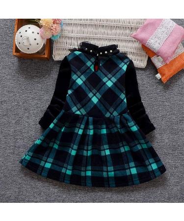 AMhomely Cashmere Baby Girl Dress 5-6 Years Green | High Collar Warm Winter Skirt - Buy Online on SooperMarket.com