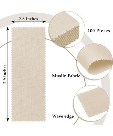 Whaline Natural Muslin Wax Strips - 100 Pre-Cut Cotton Strips for Body & Facial Hair Removal - Large Waxing Strips for Women & Men - Arms, Legs - 2.8 x 7.9 Inch - Buy Online on SooperMarket.com