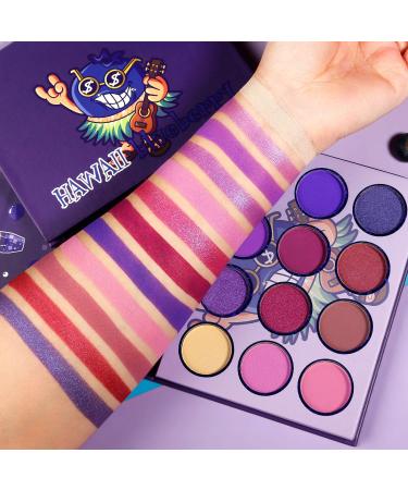 DE LANCI Professional Purple Eyeshadow Palette - 12 Shades, Waterproof & Long Lasting - High Pigmented Matte, Shimmer, and Metallic - Small & Cute Makeup Palette - Buy Online on SooperMarket.com