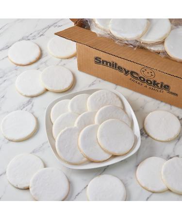 50-Pack Nut-Free White Iced Smiley Cookie Sugar Cookies - Nut-Free Handmade Treats - Buy Online on SooperMarket.com