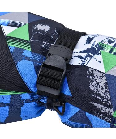 Winter Ski Gloves RunRRIn | Waterproof & Breathable Snow Gloves for Men, Women, and Kids | Black-Blue | Size L (Fits Boys 11-15 years old) - Buy Online on SooperMarket.com