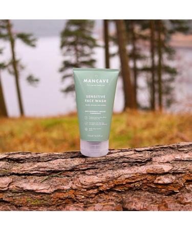 ManCave Sensitive Face Wash 125ml for Men with Cucumber Extract, White Tea & Aloe Vera | Dermatologically Tested, Vegan Friendly - Buy Online on SooperMarket.com
