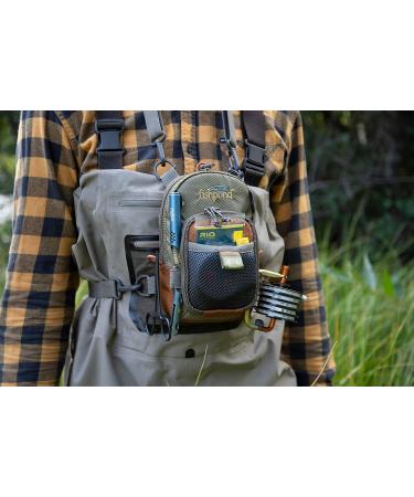 Fishpond San Juan Vertical Fly Fishing Chest Pack Bag - Padded Neck Strap, Saddle Brown - Buy Online on SooperMarket.com