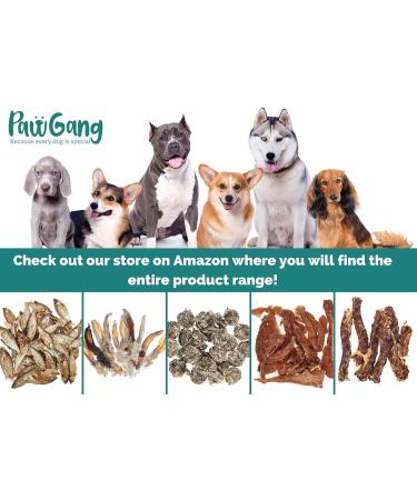 PawGang 100% Natural Rabbit Ears with Fur 500g - Healthy Hypoallergenic Dog Treats - Grain Free and Tasty Chews - EU Sourced - Bulk Bag - Buy Online on SooperMarket.com