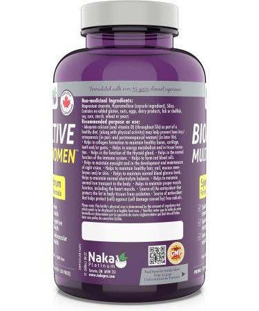  120vcaps Bioactive MULTI for Women Full Spectrum Multivitamin Formula Made in Canada 120 count (Pack of 1) - Buy Online on SooperMarket.com
