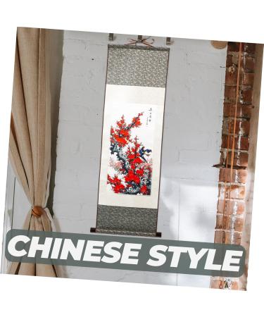 Cabilock Silk Chinese Painting Home Decor Chinese Wall Hanging Scroll Wall Art Wooden Office Household China - Buy Online on SooperMarket.com