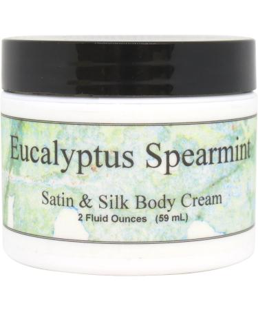 Eclectic Lady Eucalyptus Spearmint Satin and Silk Cream Body Cream Body Lotion 2 oz - Shea Butter Aloe Silk Amino Acids Vitamin E Phthalate-Free Handcrafted in USA - Perfect For Women 2 Ounce (Pack of 1)
