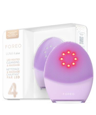 FOREO Luna 4 Plus Facial Cleansing Brush - NIR + LED Red LED Mask - Deep Cleansing & Firming Silicone Brush - Antiaging Face Massager - Microcurrent Face Sculptor - Face Care Sensitive Skin