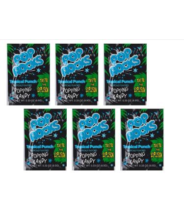 Pop Rocks Popping Fizzing Crackling Candy 6pk Tropical Punch