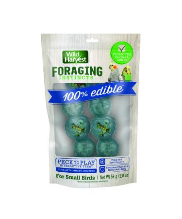 Wild Harvest Foraging Instincts Peck n Play Interactive Treat, 2 Ounce, for Small Birds