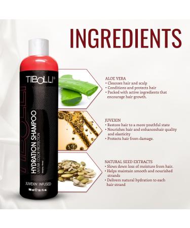 TIBOLLI Hydration Hair Shampoo - 10.1 Fl Oz for Dry Damaged & Color-Treated Hair | Moisturizing Paraben & Sulfate Free | Organic Formula for All Hair Types - Buy Online on SooperMarket.com