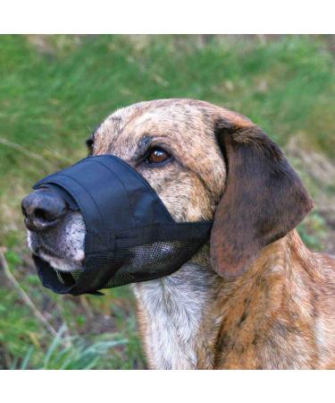 Trixie 19261 Black Muzzle with Mesh Insert - Polyester Size S - 1 Piece for Dogs | International Shipping Available - Buy Online on SooperMarket.com