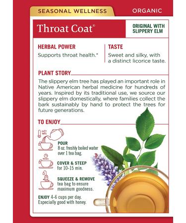 Organic Throat Coat Herbal Tea - 32 Tea Bags for Throat Health (Pack of 2) - Buy Online on SooperMarket.com