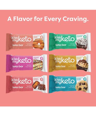 Kiss My Keto Chocolate Salted Caramel Protein Bars - 36-Pack | Low Sugar, Low Carb, 18g MCTs, 1g Sugar, 3g Net Carbs | Keto Snack, Meal Replacement Bar - Buy Online on SooperMarket.com