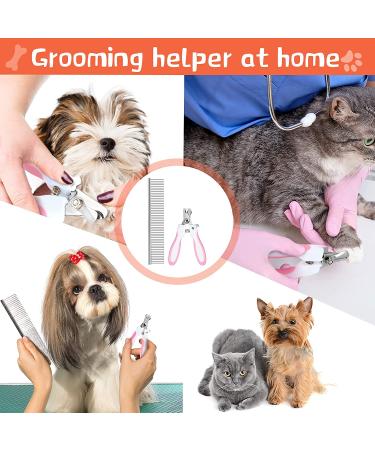 Pink Pet Grooming Hammock Kit for Cats & Dogs with Nail Clippers, Comb & File - Adjustable Harness for Bathing & Washing - Buy Online on SooperMarket.com