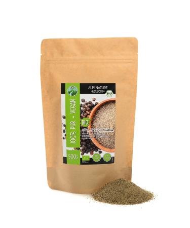 Organic black pepper ground (500g 1.1lb) black pepper ground from controlled organic cultivation gluten-free lactose-free laboratory-tested vegan 100% natural without additives